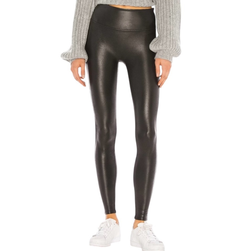 SPANX Glossy‎ Faux Leather Black Leggings